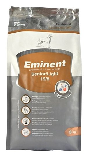 Фотографии Eminent (3 кг) Senior/Light 19/8 для пожилых собак и собак с избыточным весом
