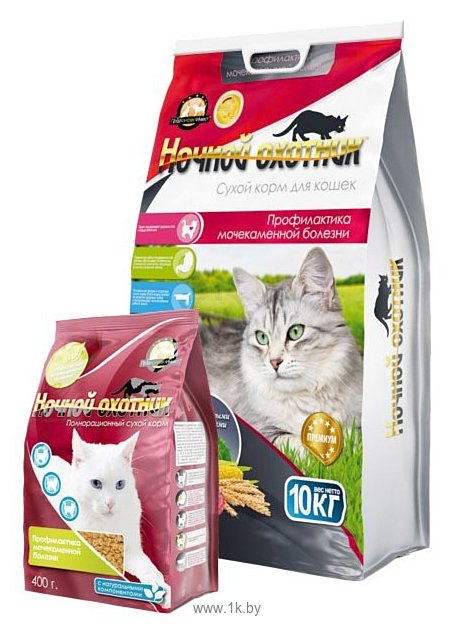 Фотографии Ночной охотник Сухой корм для кошек Профилактика мочекаменной болезни (0.4 кг)