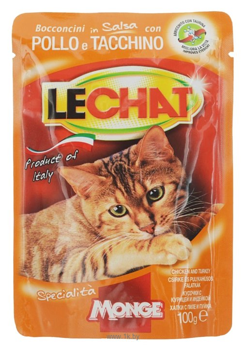 Фотографии LeChat Pouch с Курицей и Индейкой (0.1 кг) 24 шт.