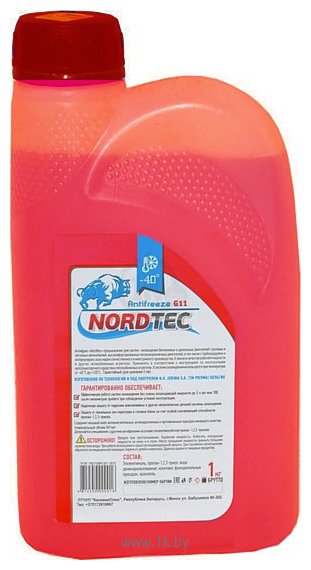Фотографии NordTec Antifreeze-40 G12 концентрат красный 1кг