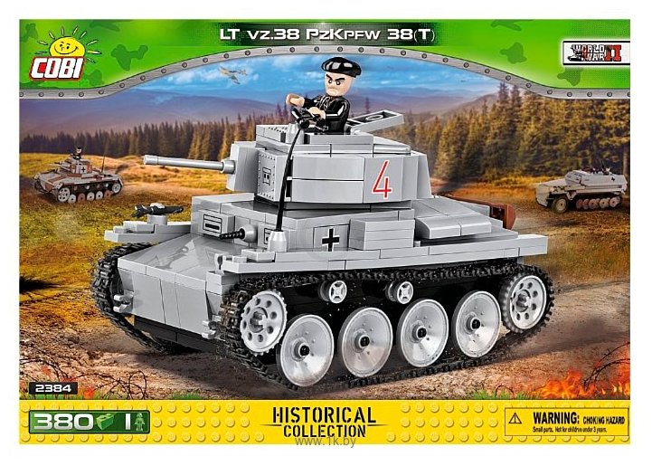 Фотографии Cobi Small Army World War II 2384 Чехословацкий легкий танк LT vz.38 Panzer 38t