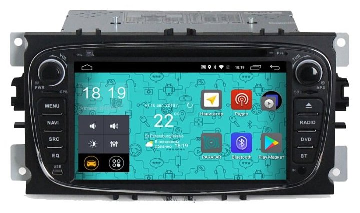 Фотографии Parafar 4G/LTE Ford Focus 2, Mondeo, Galaxy, C-Max, S-Max c DVD Android 7.1.1 (PF148D)