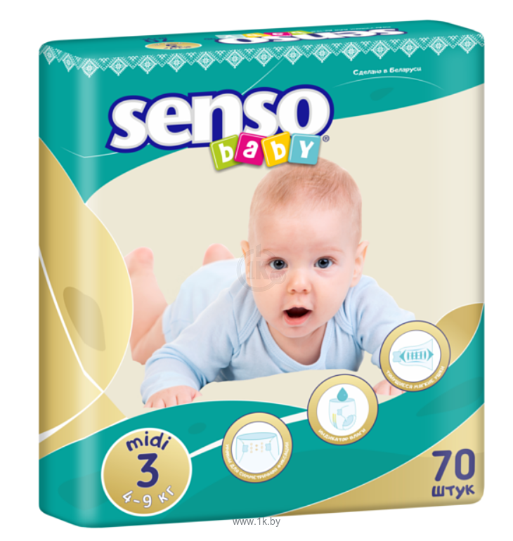 Фотографии Senso Baby Midi 3 (4-9 кг) 70 шт
