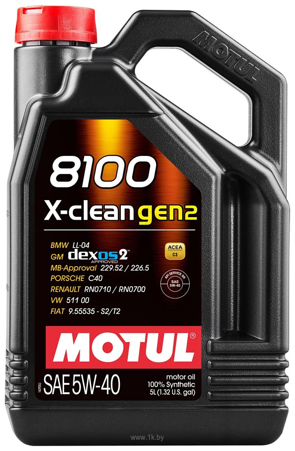 Фотографии Motul 8100 X-clean gen2 5W-40 5л