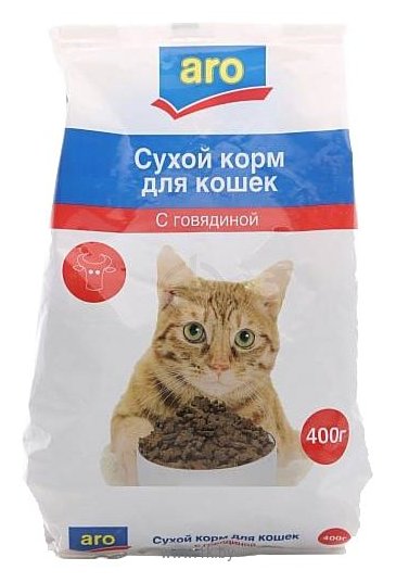 Фотографии Aro (0.4 кг) Сухой корм для кошек с говядиной