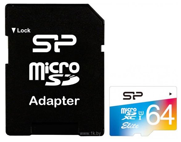Фотографии Silicon Power Elite microSDXC SP064GBSTXBU1V21SP 64GB (с адаптером)