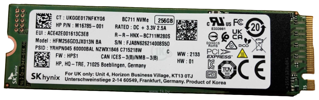 Фотографии Hynix BC711 256GB HFM256GD3JX013N