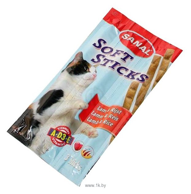 Фотографии Sanal Soft Sticks для кошек, со вкусом ягненка и риса