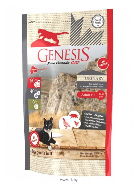 Фотографии Genesis (0.34 кг) My Gentle Hill Adult Urinary при проблемах мочеполовой системы с кабаном, фазаном и курицей