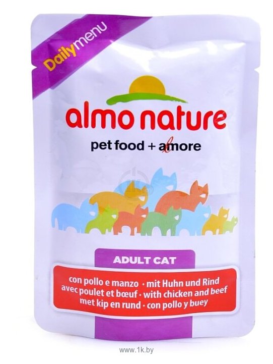 Фотографии Almo Nature (0.055 кг) 1 шт. DailyMenu Adult Cat Chicken and Beef