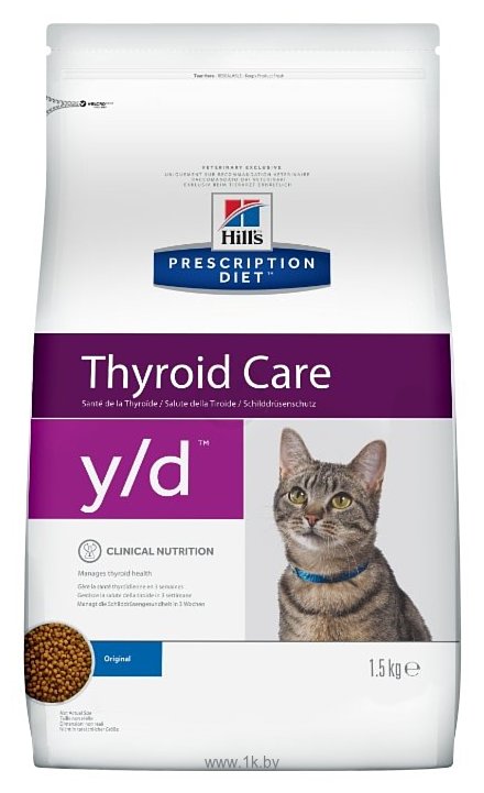 Фотографии Hill's Prescription Diet Y/D Feline Thryroid Health dry (1.5 кг)