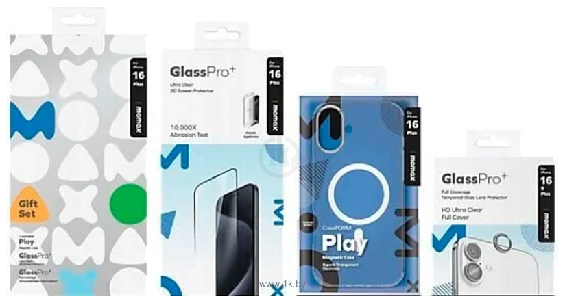 Фотографии Momax Protection Bundle Set для iPhone 16 Plus MXAP24LTGS