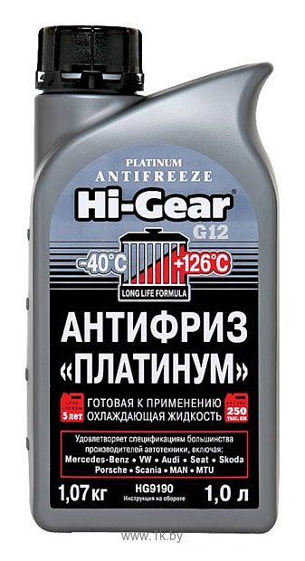 Фотографии Hi-Gear Platinum Antefreeze Long Life Formula G12 1 л (HG9190)