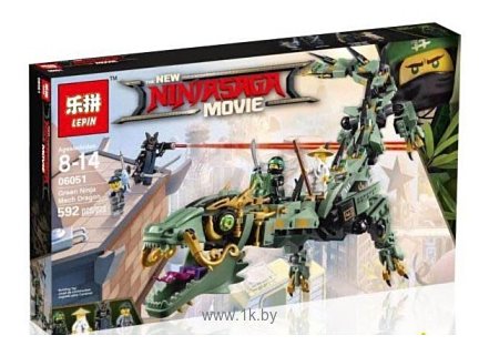 Фотографии Lepin NinjaGo 06051 Механический дракон Зеленого ниндзя