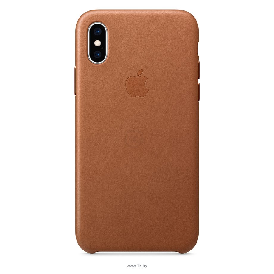 Фотографии Apple Leather Case для iPhone XS Saddle Brown