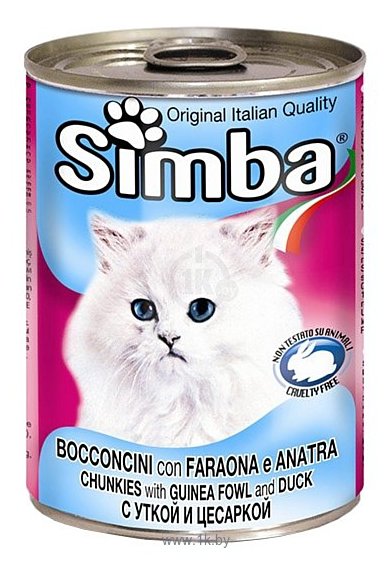 Фотографии Simba Консервы Кусочки для кошек Утка и цесарка (0.415 кг) 1 шт.