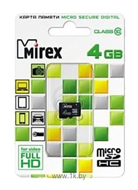 Фотографии Mirex microSDHC Class 10 4GB