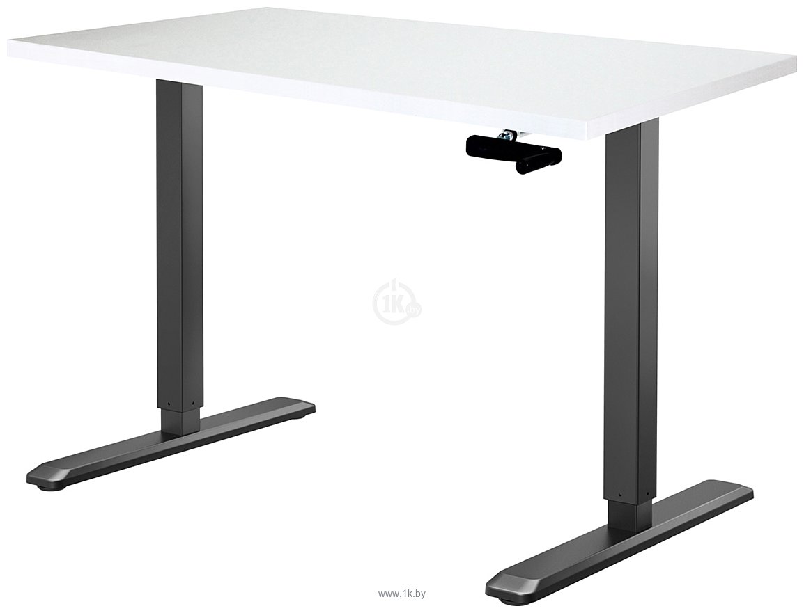 Фотографии ErgoSmart Manual Desk Special 1360x800x36 мм (альпийский белый/черный)