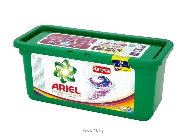 Фотографии Ariel Power Capsules 3x Action Color & Style 32шт.