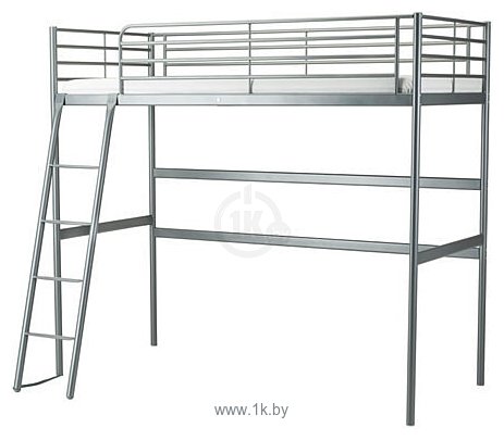 Фотографии Ikea Свэрта 208x97 (кровать-чердак, серебристый) (202.479.82)