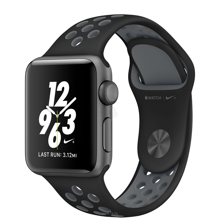 Фотографии Apple Watch Nike+ 38mm Space Gray with Black/Cool Gray Band (MNYX2)