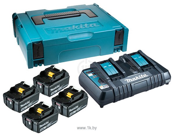 Фотографии Makita BL1860B + DC18RD (18В/6.0 Ah + 18В)