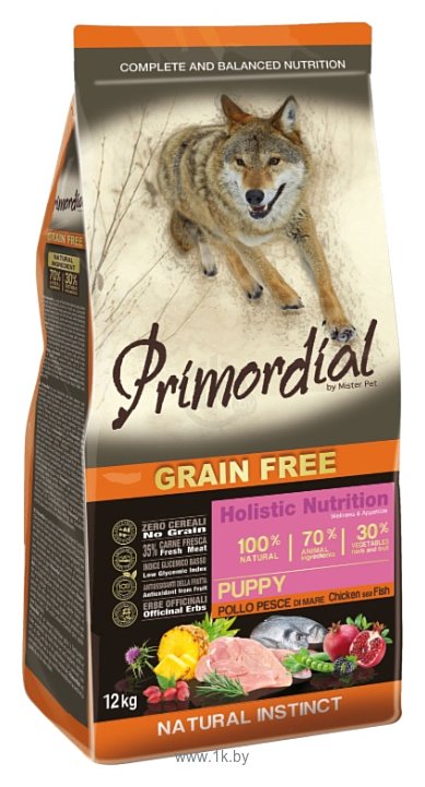 Фотографии Primordial (12 кг) Grain Free Puppy Chicken and Fish