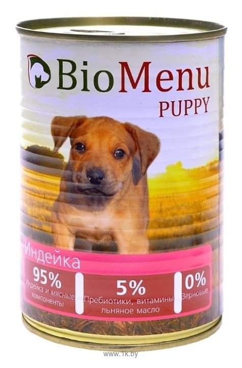 Фотографии BioMenu (0.41 кг) 12 шт. Puppy консервы для щенков с индейкой