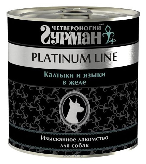 Фотографии Четвероногий Гурман Platinum line Калтыки и языки в желе для собак (0.240 кг) 12 шт.