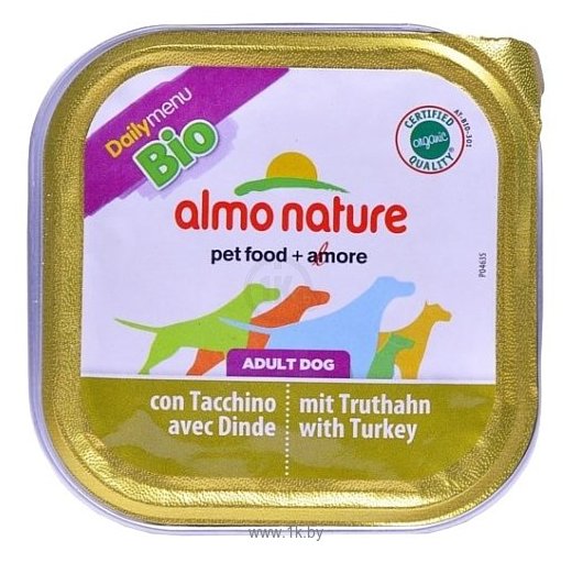Фотографии Almo Nature DailyMenu Bio Pate Adult Dog Turkey (0.1 кг) 12 шт.