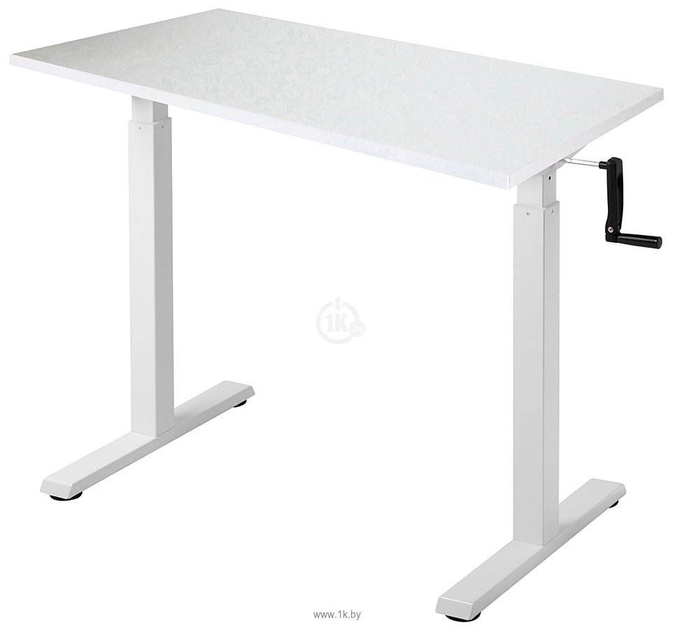 Фотографии ErgoSmart Manual Desk Compact 1360x800x36 мм (альпийский белый/белый)