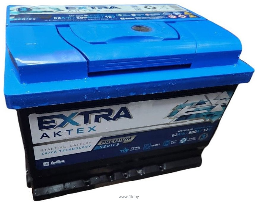 Фотографии АкТех Extra Premium R+ низ (62Ah)