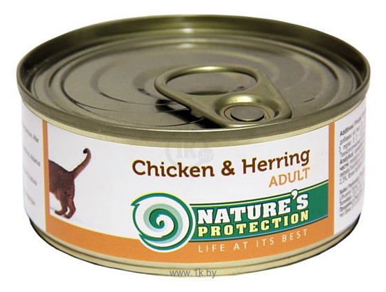 Фотографии Nature's Protection Консервы Cat Adult Chicken & Herring (0.1 кг) 1 шт.