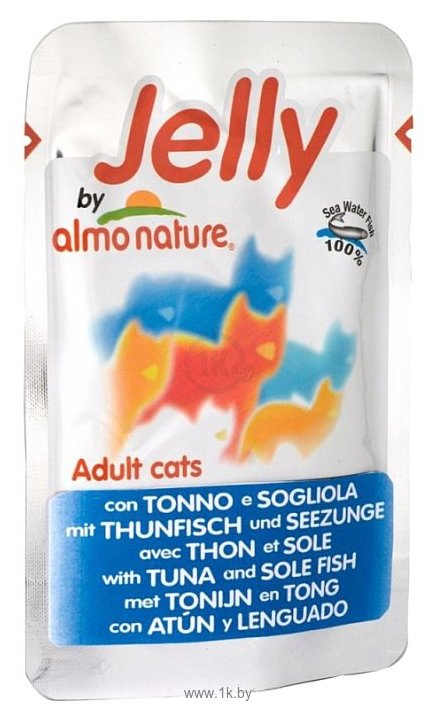 Фотографии Almo Nature Classic in Jelly Tuna and Sole Fish (0.07 кг) 12 шт.