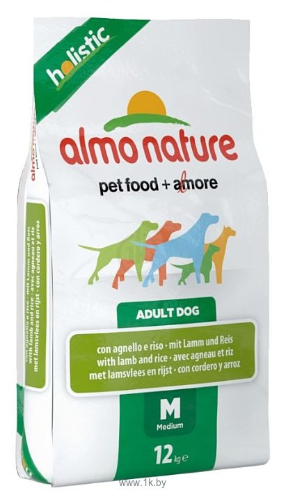 Фотографии Almo Nature (2 кг) Holistic Adult Dog Medium Lamb and Rice