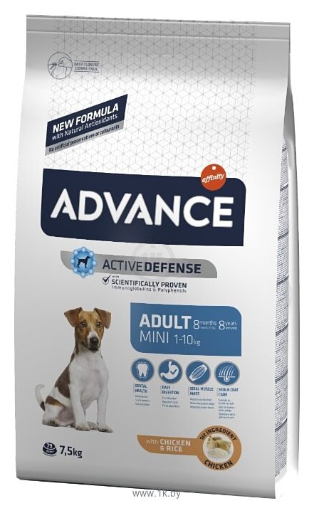 Фотографии Advance (7.5 кг) Mini Adult курица и рис