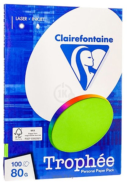 Фотографии Clairefontaine Trophee A4 80 г/кв.м 100 л 4115C (ярко-зеленый)