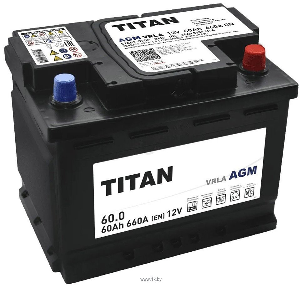 Фотографии Titan AGM R+ (60Ah)
