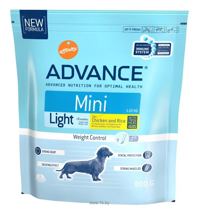 Фотографии Advance (0.8 кг) Mini Light Adult курица и рис