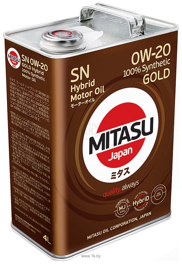 Фотографии Mitasu Gold Hybrid SN 0W-20 4л