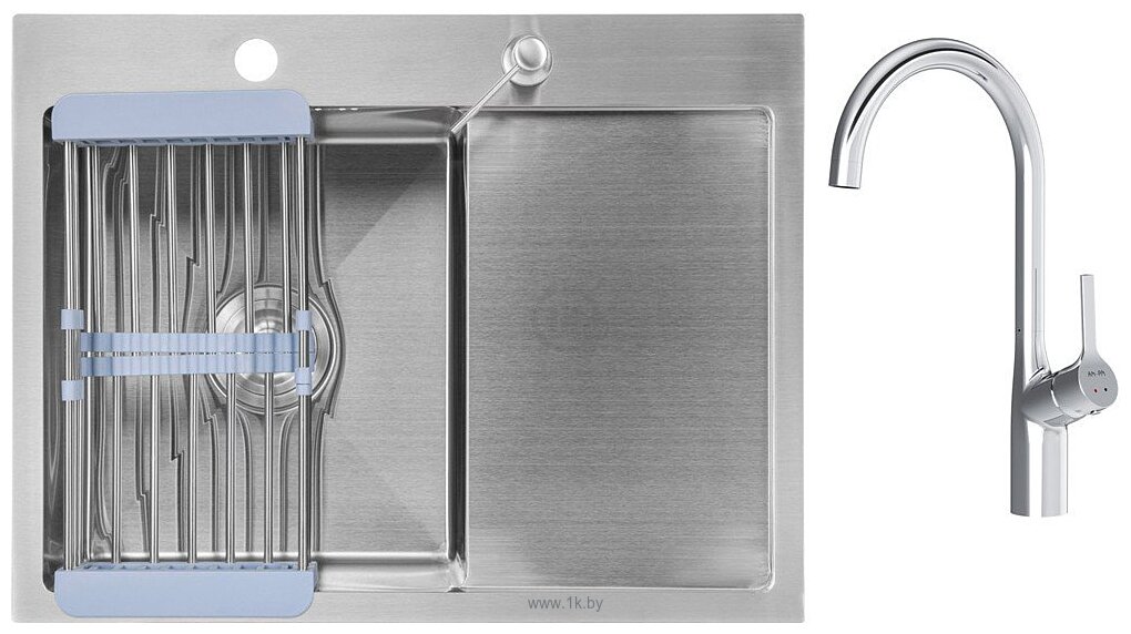 Фотографии Saniteco 6550-L + Spike F9S07000 (хром, с сифоном, дозатором и коландером) Фотографии Saniteco 6550-L + Spike F9S07000 (хром, с сифоном, дозатором и коландером)