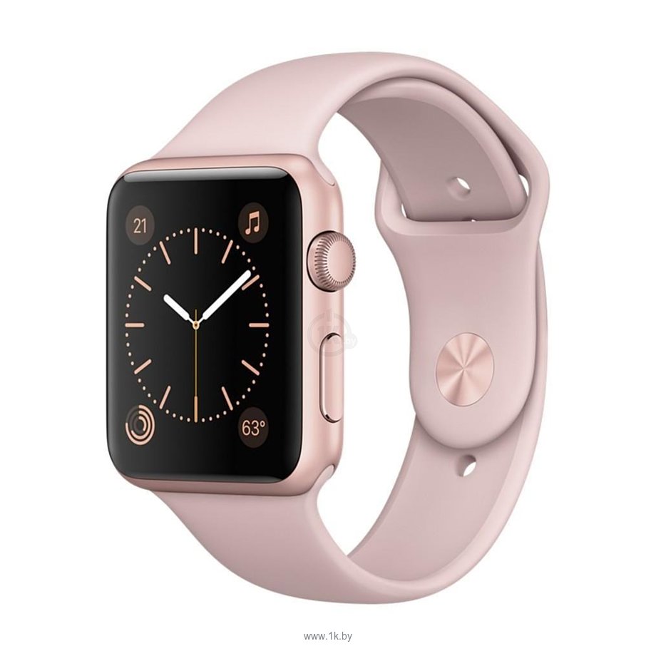 Фотографии Apple Watch Series 1 42mm Rose Gold with Pink Sand Sport Band (MQ112)