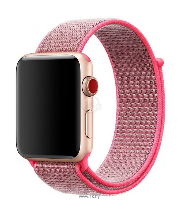 Фотографии Apple из плетеного нейлона 42 мм (розовый зной) MRHX2