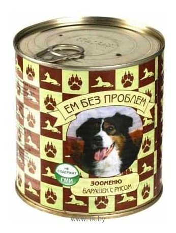 Фотографии Ем Без Проблем Зооменю для собак Барашек с рисом (0.75 кг) 9 шт.