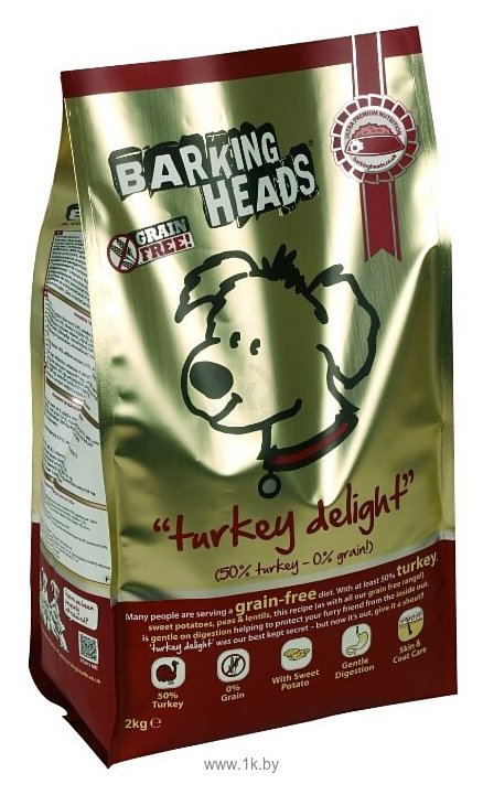 Фотографии Barking Heads Беззерновой корм для собак с индейкой и бататом Бесподобная индейка (6 кг)