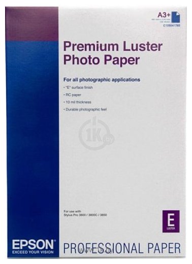 Фотографии Epson Premium Luster Photo Paper A3+ 100 листов C13S041785