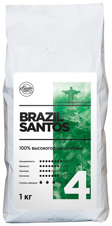 Фотографии Fusion Coffee Brazil Santos зерновой 1 кг
