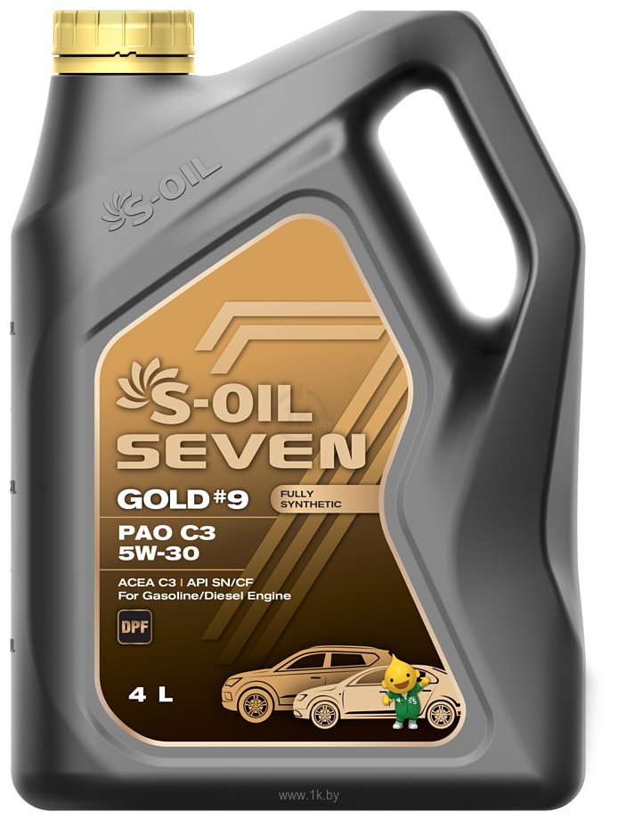 Фотографии S-OIL SEVEN GOLD #9 PAO C3 5W-30 4л