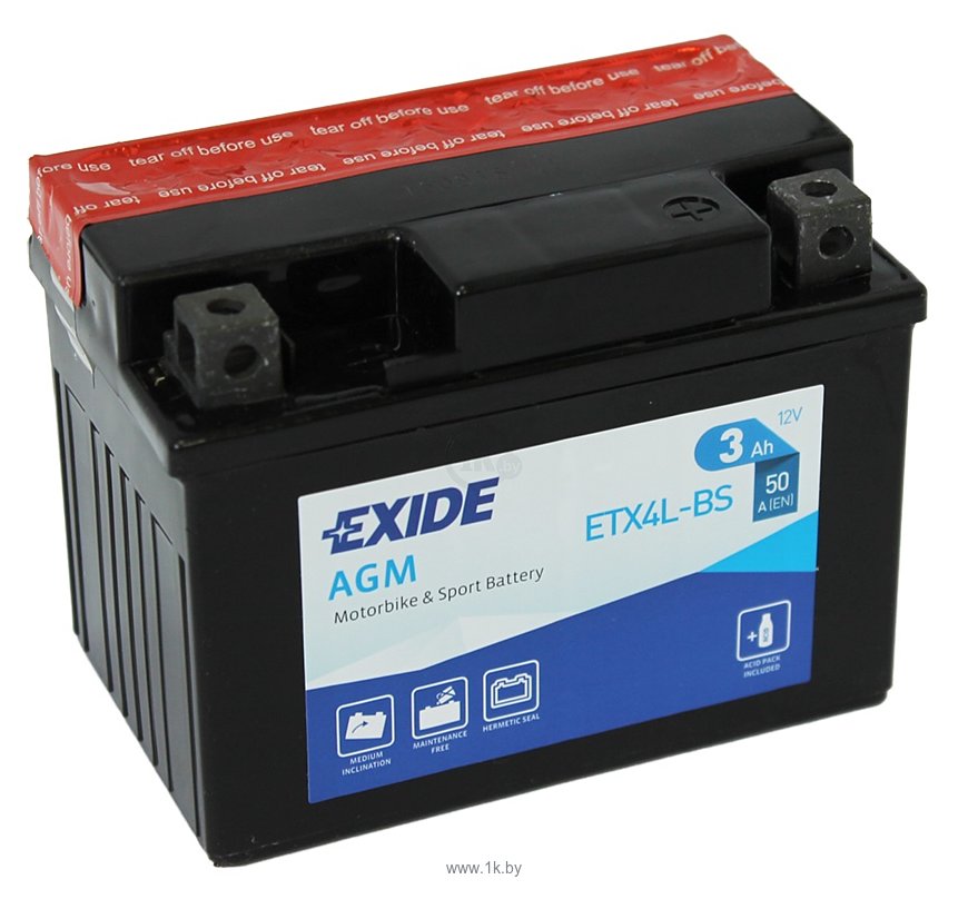 Фотографии Exide ETX4L-BS (3Ah)