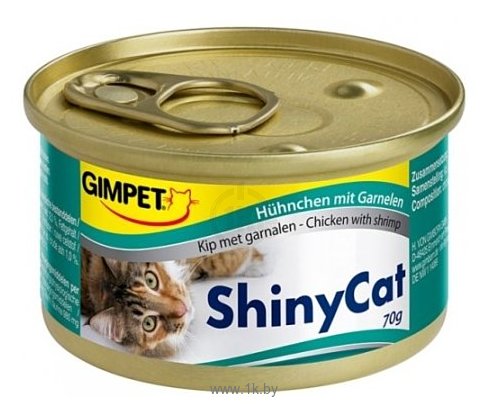 Фотографии GimCat (0.07 кг) 48 шт. ShinyCat с курочкой и креветками